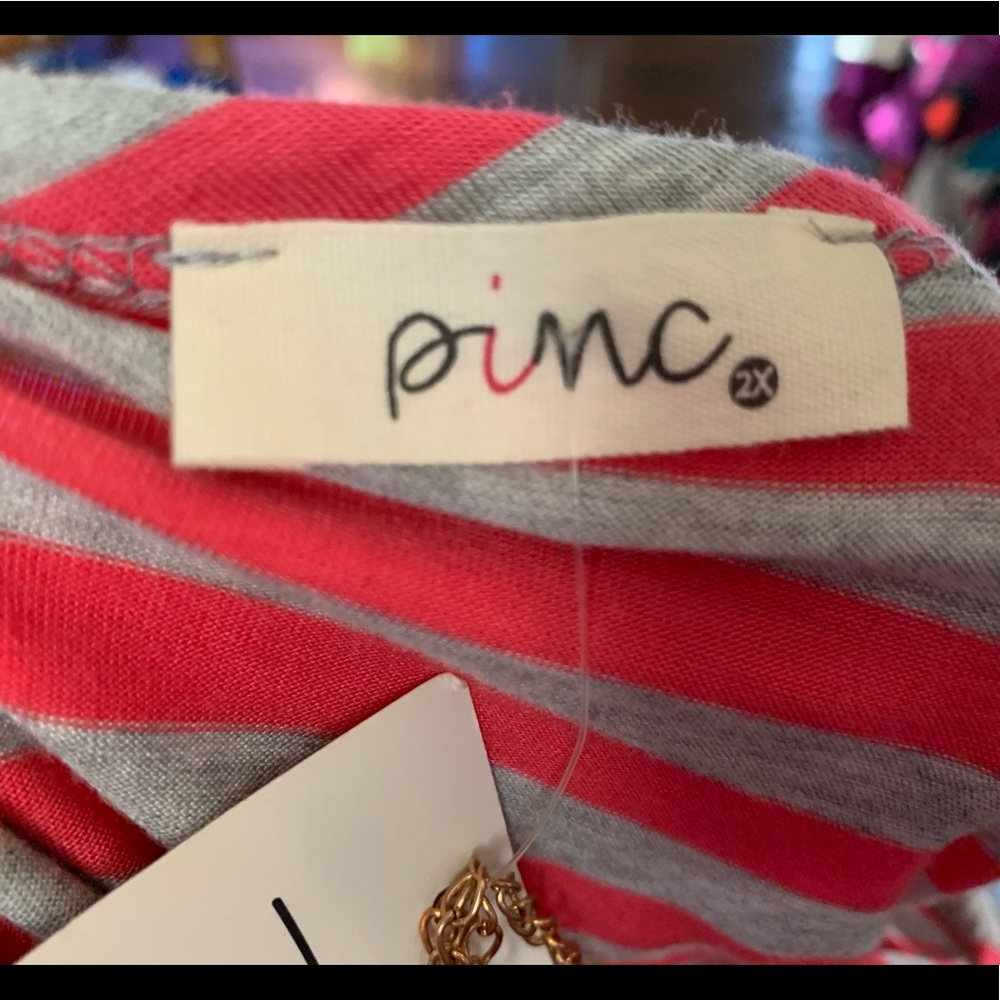 Pinc Long Stripe Dress, Super Cute, Size 2X 🌻🌻 - Picture 5 of 6